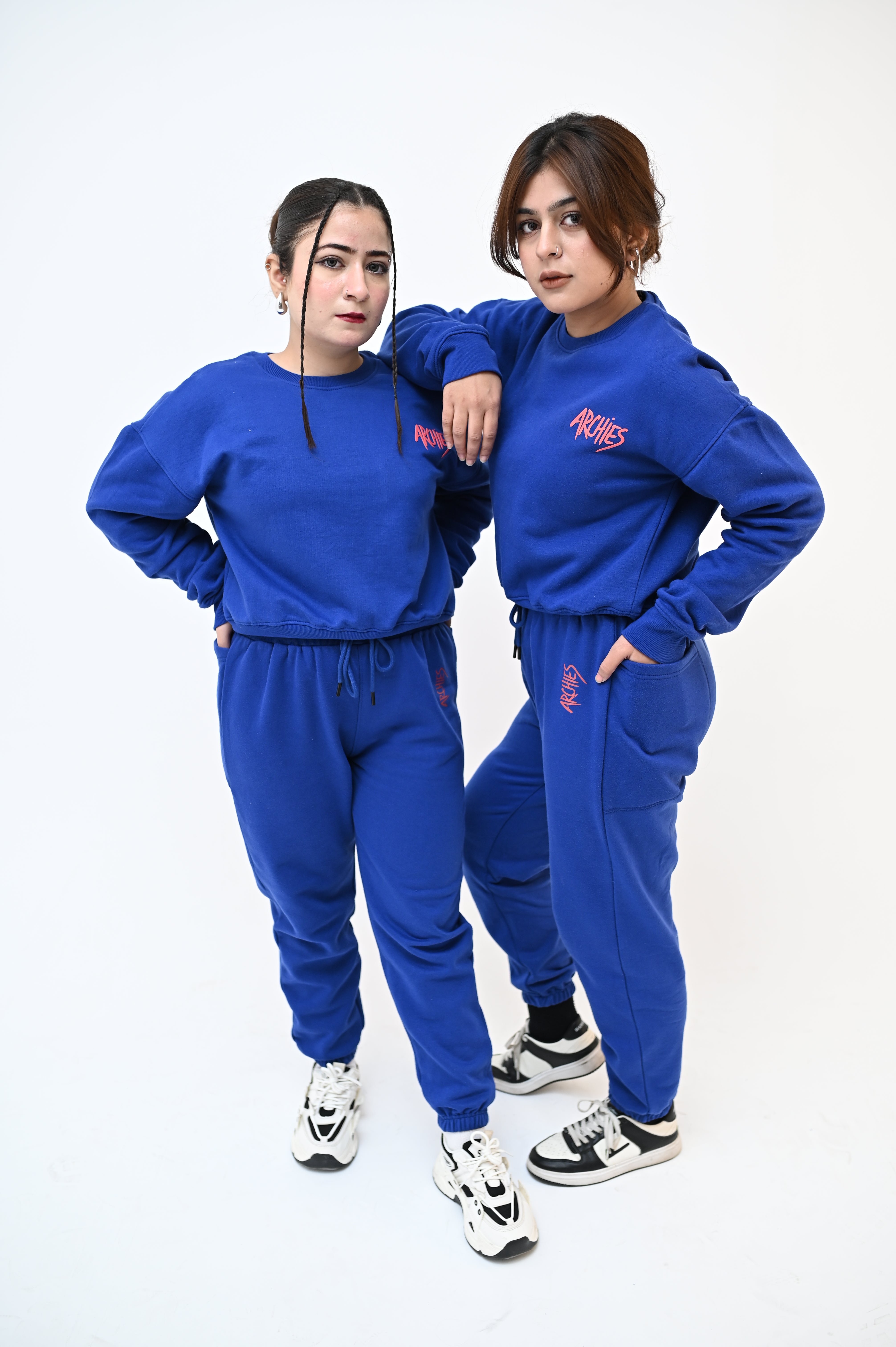 Royal Blue Sweatshirt and Trouser Set For Women