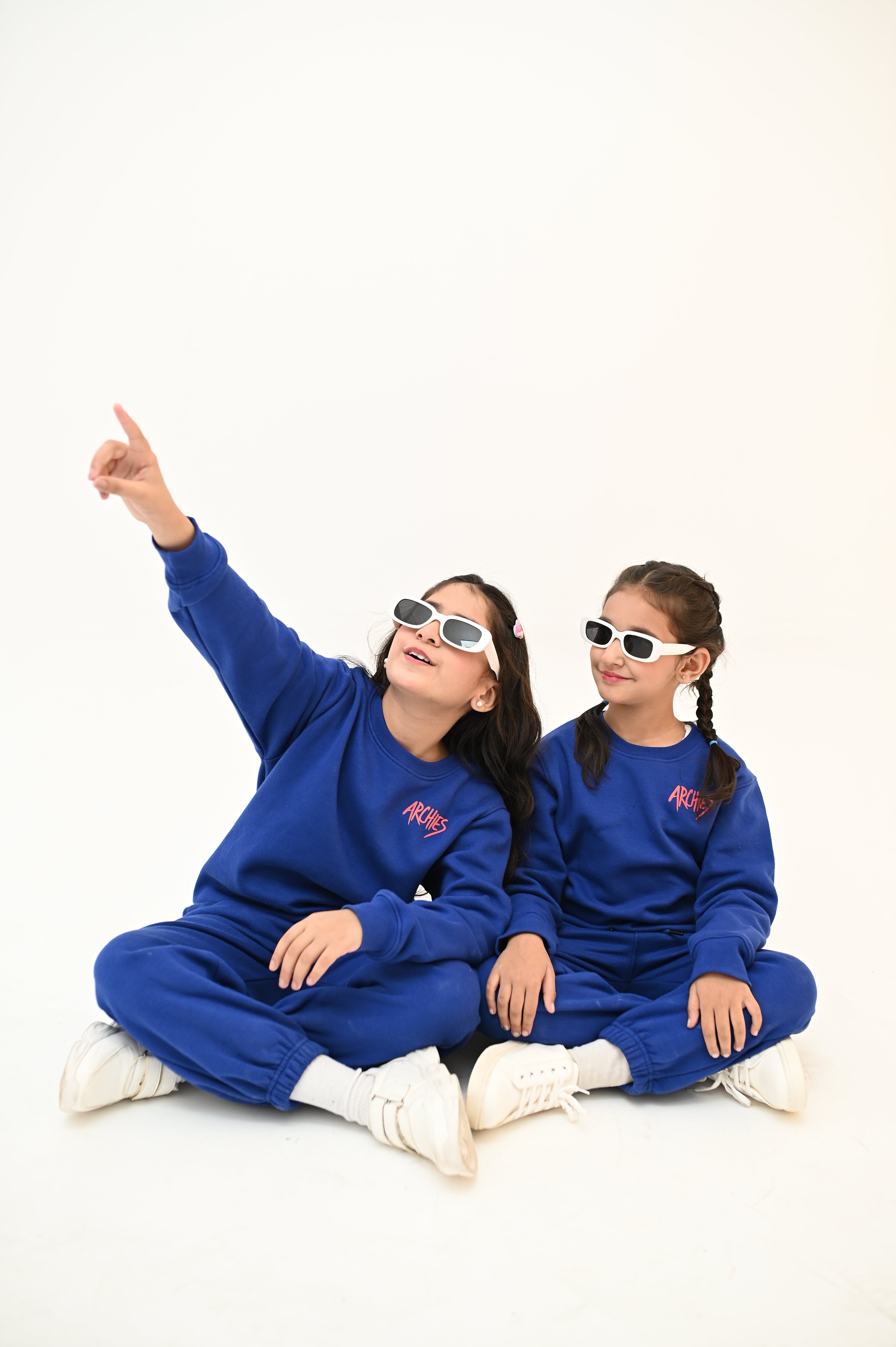 Royal Blue Sweatshirt and Trouser Kid Girls Set
