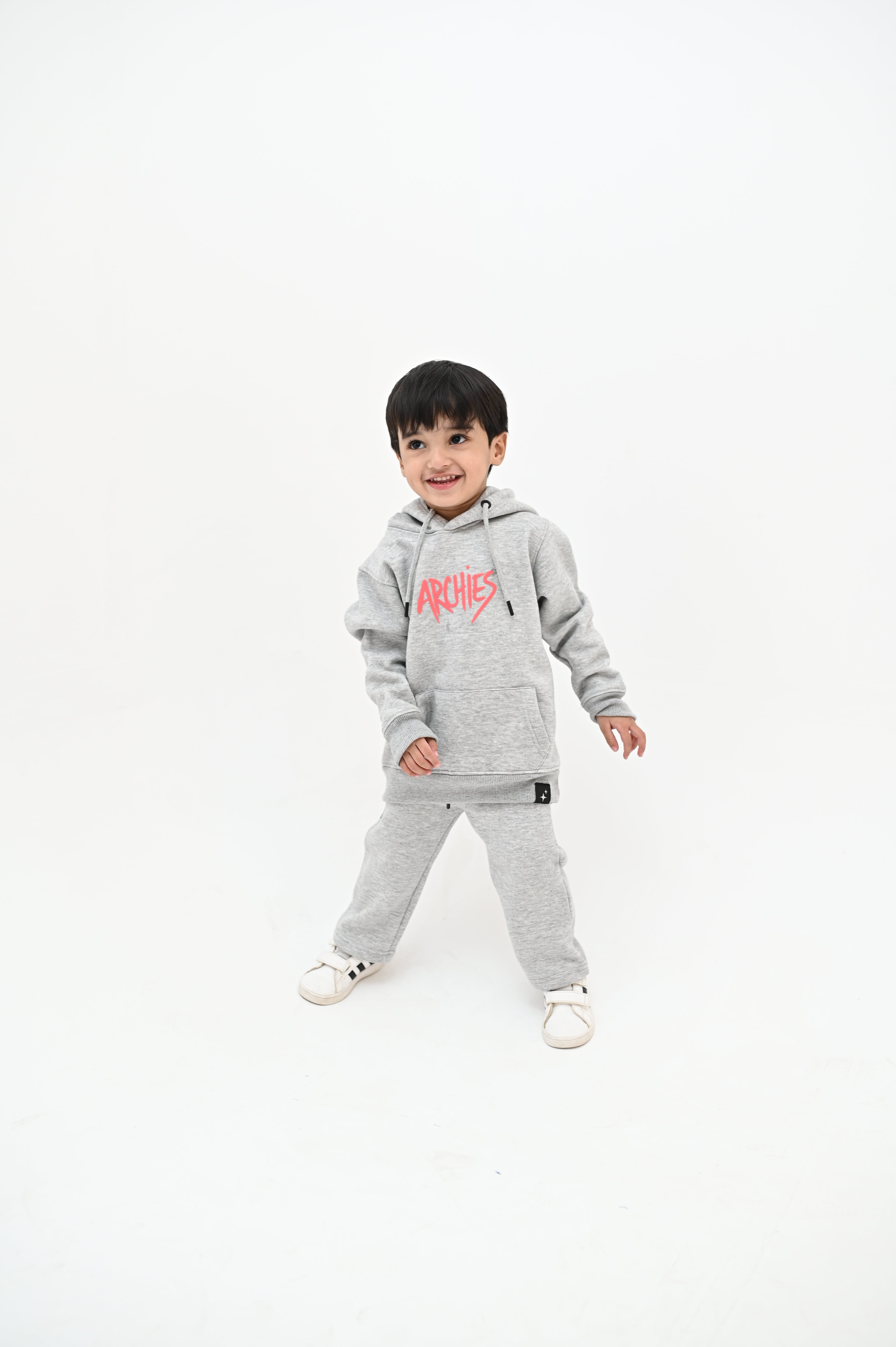 Grey Pullover Hoodie and Trouser Kid Boys Set