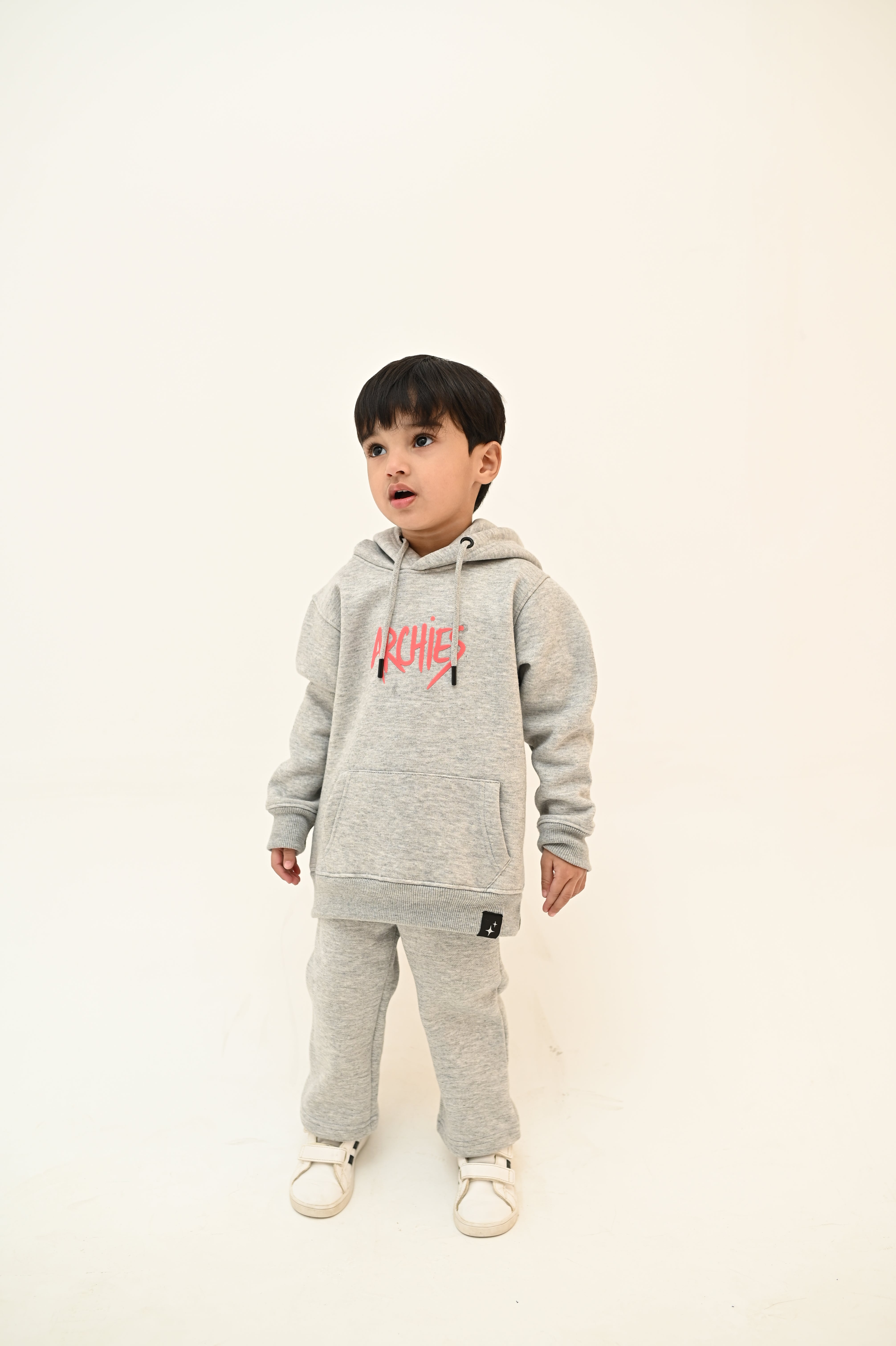Grey Pullover Hoodie and Trouser Kid Boys Set